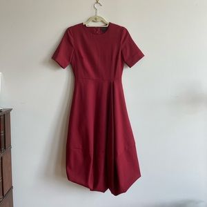 COS Red architectural cocktail dress. Size EUR 34.